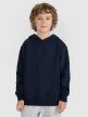 mini: Chłopięca bluza dresowa nierozpinana z kapturem 4F 4FJRMM00TSWSM2482 - granatowa (1)