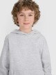 mini: Chłopięca bluza dresowa nierozpinana z kapturem 4F 4FJRMM00TSWSM2482 - szara (4)