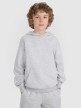 mini: Chłopięca bluza dresowa nierozpinana z kapturem 4F 4FJRMM00TSWSM2482 - szara (1)