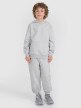 mini: Chłopięca bluza dresowa nierozpinana z kapturem 4F 4FJRMM00TSWSM2482 - szara (2)