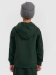 mini: Chłopięca bluza dresowa nierozpinana z kapturem 4F 4FJRAW25TSWSM2416 - zielona (6)