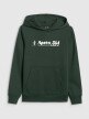 mini: Chłopięca bluza dresowa nierozpinana z kapturem 4F 4FJRAW25TSWSM2416 - zielona (7)