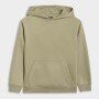 mini: Chłopięca bluza dresowa nierozpinana z kapturem 4F 4FJRAW25TSWSM2490 - zielona (9)