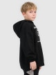 mini: Chłopięca bluza dresowa nierozpinana z kapturem 4F 4FJRSS26TSWSM2814 - czarna (3)