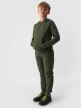 Chłopięca bluza dresowa nierozpinana z kapturem 4F 4FJWMM00TSWSM1292 - khaki