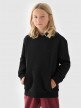 4F JUNIOR Chłopięca bluza dresowa nierozpinana z kapturem 4F 4FJWMM00TSWSM1860  czarna  Czarny
