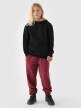 Chłopięca bluza dresowa nierozpinana z kapturem 4F 4FJWMM00TSWSM1860 - czarna 