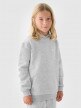 4F JUNIOR Chłopięca bluza dresowa nierozpinana z kapturem 4F 4FJWMM00TSWSM1860  szara Szary