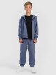 mini: Chłopięca bluza dresowa rozpinana z kapturem 4F 4FJRAW25TSWSM2415 - granatowa (2)