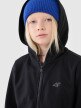mini: Chłopięca bluza dresowa rozpinana z kapturem 4F 4FJWSS25TSWSM1714 - czarna (3)