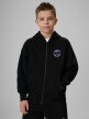 mini: Chłopięca bluza rozpinana z kapturem 4F 4FJRSS26TSWSM2934 - czarna (1)