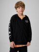 mini: Chłopięca bluza rozpinana z kapturem 4F 4FJRSS26TSWSM3052 - czarna (1)