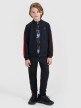 Chłopięca bluza treningowa rozpinana bez kaptura 4F 4FJWSS25TFSWM452 - czarna