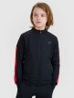 Chłopięca bluza treningowa rozpinana bez kaptura 4F 4FJWSS25TFSWM452 - czarna