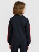 Chłopięca bluza treningowa rozpinana bez kaptura 4F 4FJWSS25TFSWM452 - czarna
