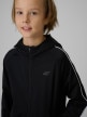 mini: Chłopięca bluza treningowa rozpinana z kapturem 4F 4FJRSS26TFSWM0992 - czarna (4)