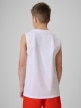mini: Chłopięca koszulka bez rękawów z nadrukiem 4F 4FJWSS26TSLEM294 - biała (4)