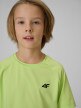 mini: Chłopięca koszulka treningowa 4F 4FJWSS26TFTSM1971 - zielona (4)