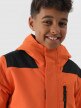 Chłopięca kurtka snowboardowa 4F 4FJWAW24TTJAM538 - pomarańczowa