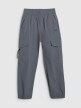 mini: Chłopięce spodnie casual cargo 4F 4FJRAW25TTROM1606 - szare (6)