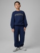 mini: Chłopięce spodnie dresowe 4F 4FJRSS26TTROM1731 - granatowe (1)