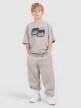 mini: Chłopięce spodnie dresowe joggery 4F 4FJRSS26TTROM1872 - szare (5)