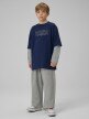 mini: Chłopięcy longsleeve z nadrukiem 4F 4FJRSS26TLONM631 - granatowy (6)
