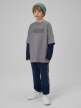 mini: Chłopięcy longsleeve z nadrukiem 4F 4FJRSS26TLONM631 - szary (5)