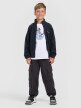 mini: Chłopięcy polar rozpinany ze stójką 4F 4FJRAW25TFLEM438 - granatowy (2)