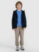 Chłopięcy softshell 4F 4FJWSS25TSOFM306 - czarny