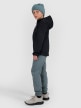 Chłopięcy softshell rozpinany z kapturem 4F 4FJRAW25TSOFM516 - czarny