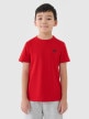Chłopięcy t-shirt basic 4F 4FJWSS25TTSHM2178 - czerwony