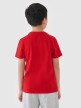 Chłopięcy t-shirt basic 4F 4FJWSS25TTSHM2178 - czerwony
