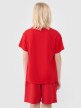 Chłopięcy t-shirt oversize 4F 4FJWSS25TTSHM2324 - czerwony