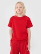 4F JUNIOR Chłopięcy tshirt oversize 4F 4FJWSS25TTSHM2324  czerwony Czerwony