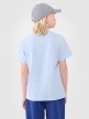 Chłopięcy t-shirt oversize 4F 4FJWSS25TTSHM2324 - niebieski