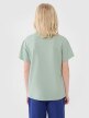 Chłopięcy t-shirt oversize 4F 4FJWSS25TTSHM2324 - zielony