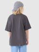 Chłopięcy t-shirt oversize z nadrukiem 4F 4FJASAW24TTSHM2596 - szary