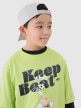 Chłopięcy t-shirt oversize z nadrukiem 4F 4FJASAW24TTSHM2596 - zielony