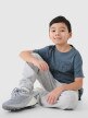 mini: Chłopięcy t-shirt oversize z nadrukiem 4F 4FJWSS25TTSHM2325 - turkusowy (4)