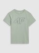4F JUNIOR Chłopięcy tshirt oversize z nadrukiem 4F 4FJWSS25TTSHM2325  zielony Zielony