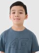 mini: Chłopięcy t-shirt oversize z nadrukiem 4F 4FJWSS25TTSHM2325 - turkusowy (5)