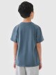 mini: Chłopięcy t-shirt oversize z nadrukiem 4F 4FJWSS25TTSHM2325 - turkusowy (3)