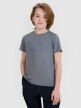 Chłopięcy t-shirt trekkingowy 4F 4FJWSS25TFTSM1212 - szary