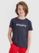 Chłopięcy t-shirt treningowy 4F 4FJWSS25TFTSM1209 - szary