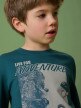 mini: Chłopięcy t-shirt z 4F 4FJRSS26TTSHM3694 - turkusowy (4)