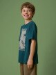 mini: Chłopięcy t-shirt z 4F 4FJRSS26TTSHM3694 - turkusowy (3)