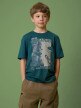 mini: Chłopięcy t-shirt z 4F 4FJRSS26TTSHM3694 - turkusowy (1)