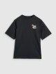 Chłopięcy t-shirt z nadrukiem 4F 4FJRAW25TTSHM3066 - czarny