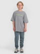 Chłopięcy t-shirt z nadrukiem 4F 4FJRAW25TTSHM3166- szary